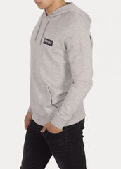 BLUZA WRANGLER LOGO HOODIE MID GREY MEL W6M0HYX37