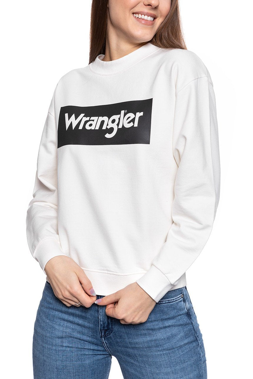 BLUZA WRANGLER 80´S RETRO SWEAT OFFWHITE W6N0HP737