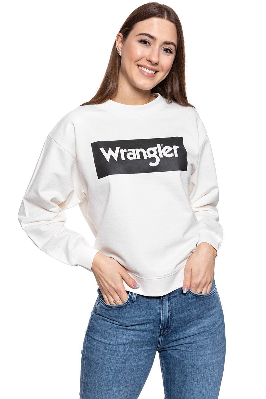 BLUZA WRANGLER 80´S RETRO SWEAT OFFWHITE W6N0HP737