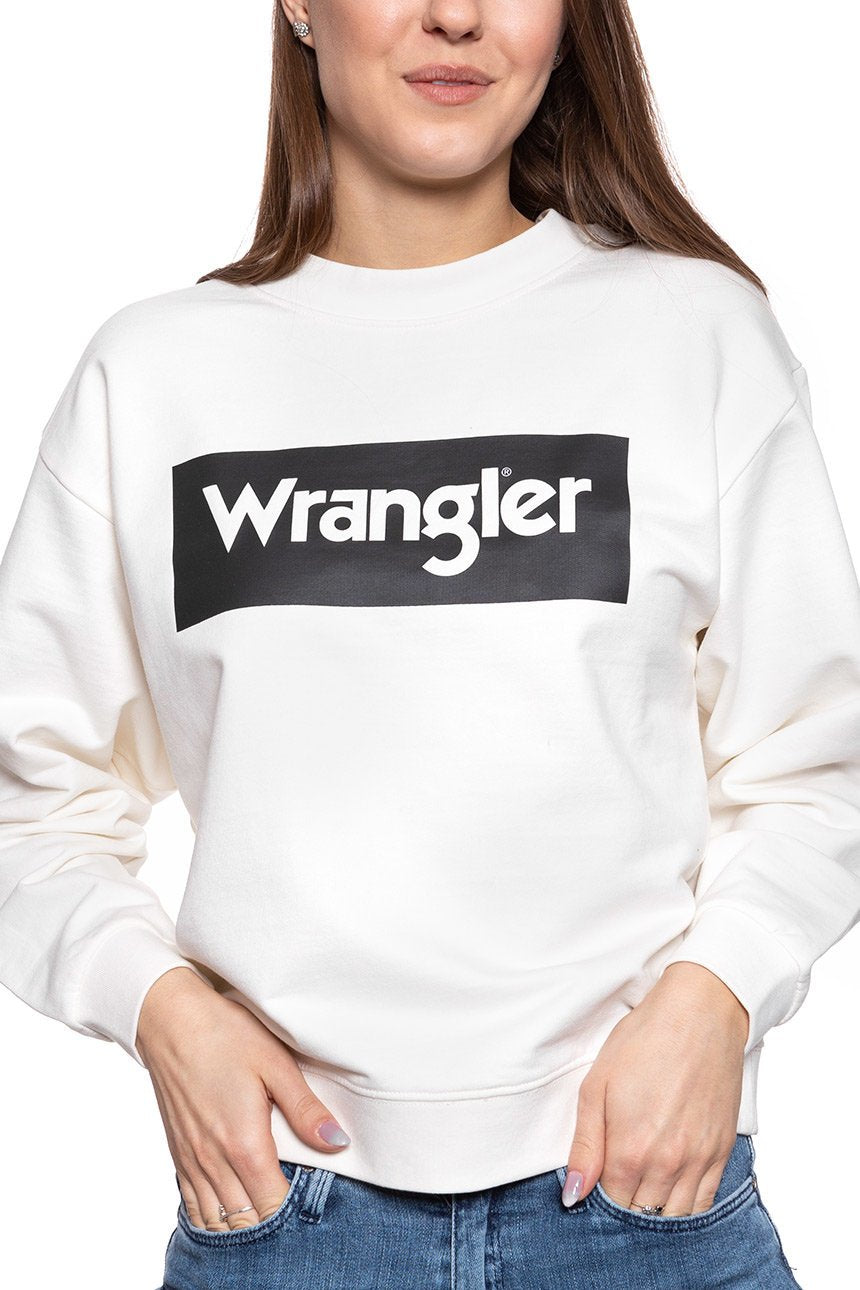 BLUZA WRANGLER 80´S RETRO SWEAT OFFWHITE W6N0HP737