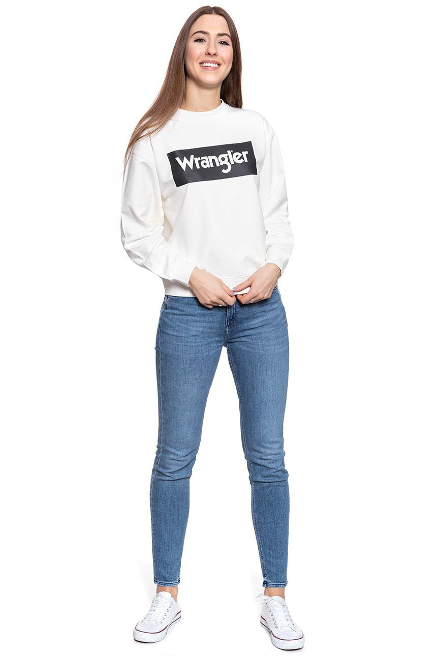 BLUZA WRANGLER 80´S RETRO SWEAT OFFWHITE W6N0HP737