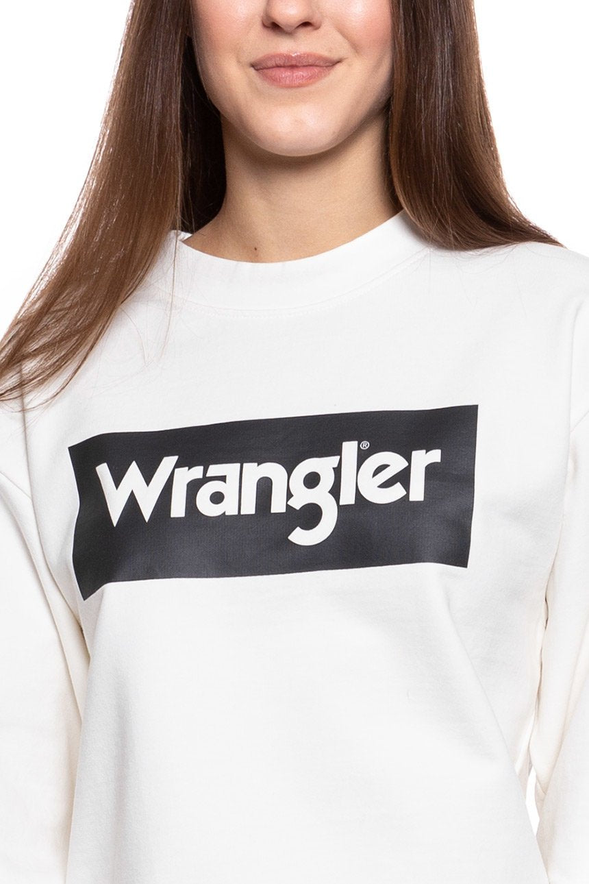 BLUZA WRANGLER 80´S RETRO SWEAT OFFWHITE W6N0HP737