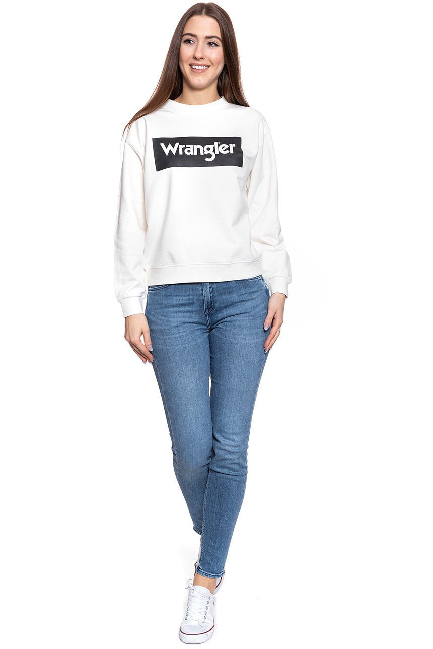 BLUZA WRANGLER 80´S RETRO SWEAT OFFWHITE W6N0HP737