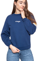 BLUZA WRANGLER 80´S RETRO SWEAT BLUE DEPTHS W6N0HPXJY