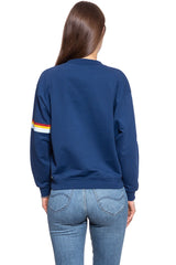 BLUZA WRANGLER 80´S RETRO SWEAT BLUE DEPTHS W6N0HPXJY