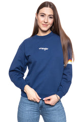 BLUZA WRANGLER 80´S RETRO SWEAT BLUE DEPTHS W6N0HPXJY