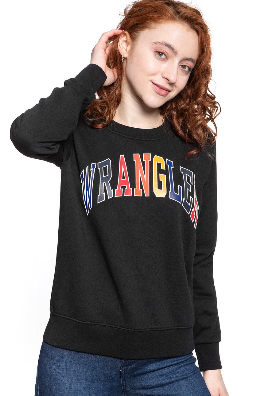 BLUZA WRANGLER REGULAR SWEAT BLACK W6N2HA100