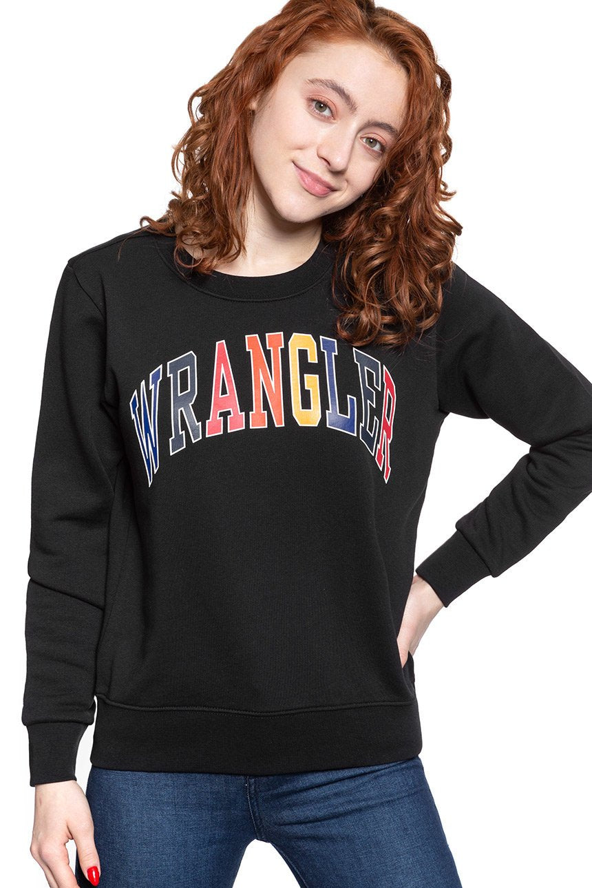 BLUZA WRANGLER REGULAR SWEAT BLACK W6N2HA100