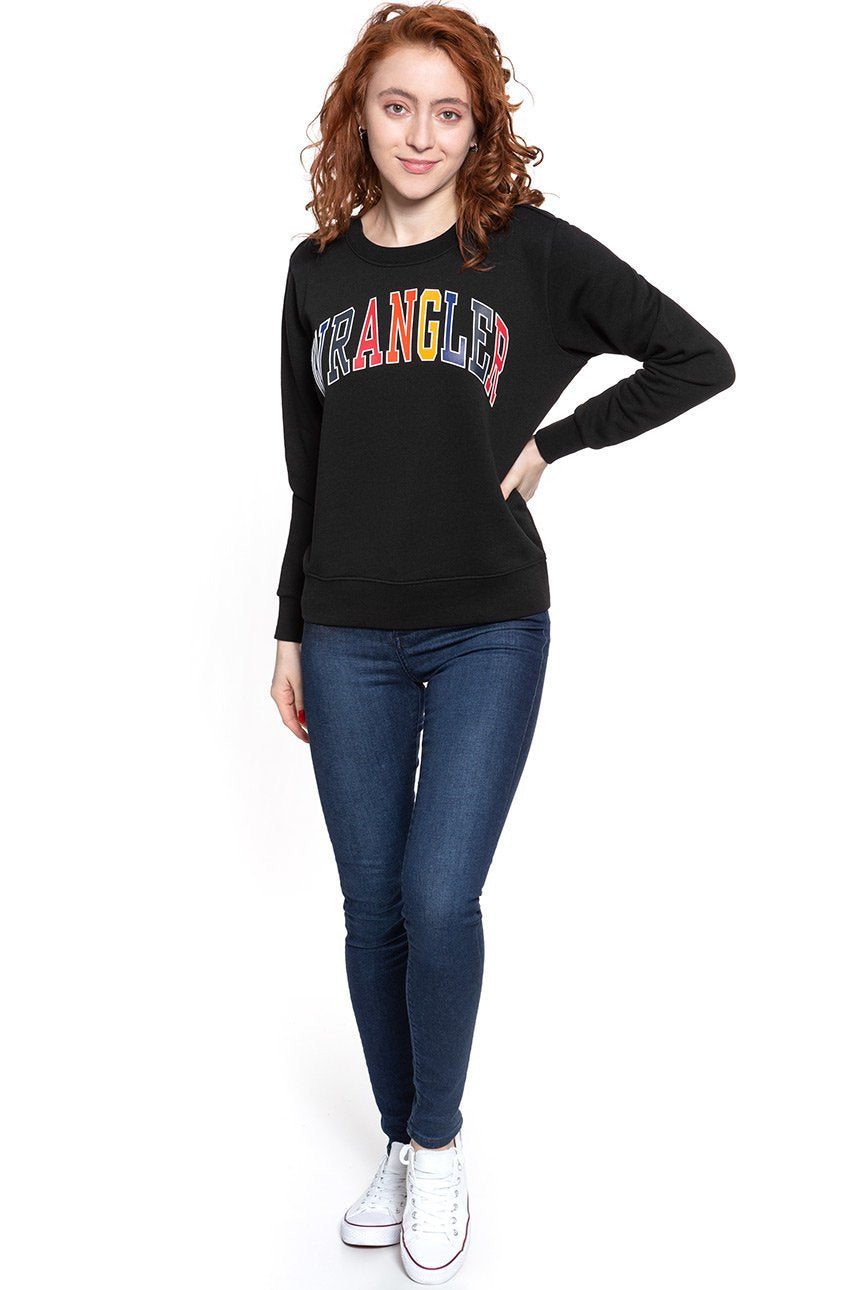 BLUZA WRANGLER REGULAR SWEAT BLACK W6N2HA100