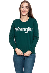 BLUZA WRANGLER LOGO SWEAT PINE W6N2HAG01