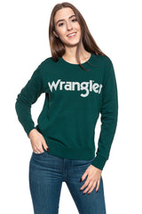 BLUZA WRANGLER LOGO SWEAT PINE W6N2HAG01