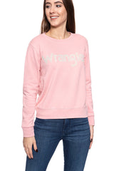 BLUZA WRANGLER LOGO SWEAT BRIDAL ROSE W6N2HYP01