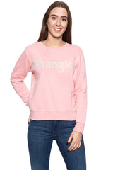 BLUZA WRANGLER LOGO SWEAT BRIDAL ROSE W6N2HYP01