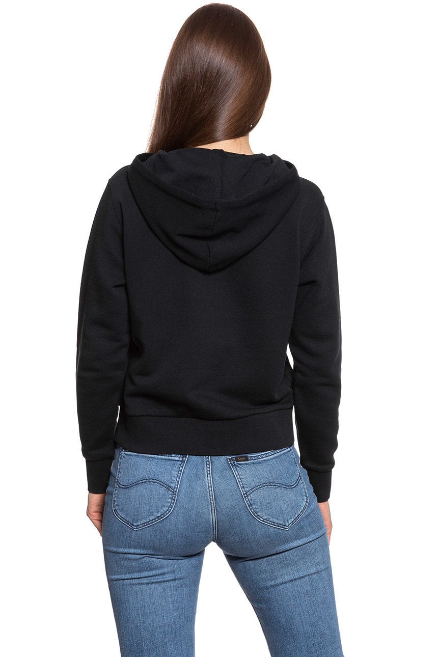 BLUZA WRANGLER LOGO HOODIE BLACK W6N4HA100