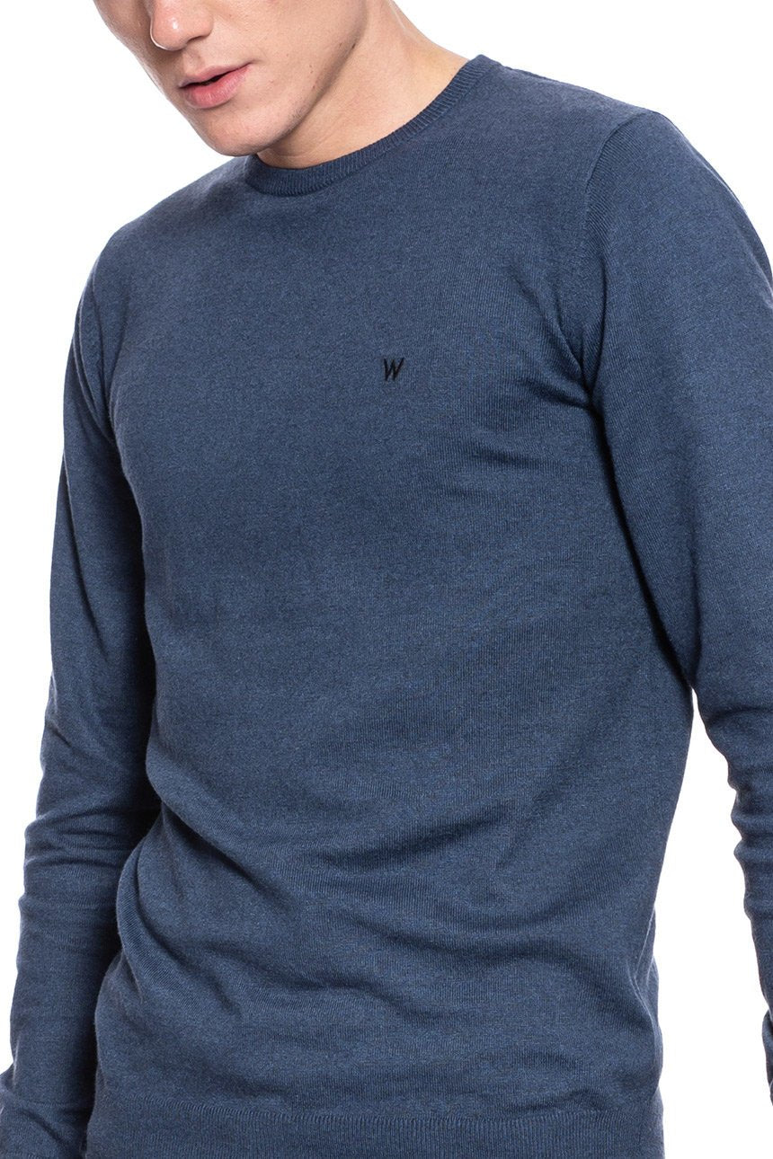 MĘSKI SWETER WRANGLER CREWNECK KNIT NAVY W8A02P114