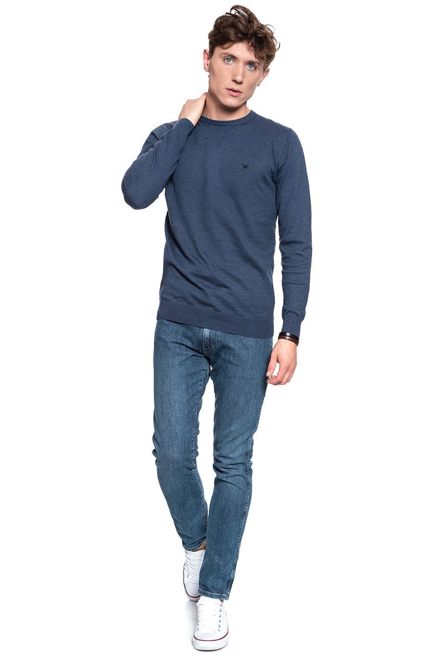 MĘSKI SWETER WRANGLER CREWNECK KNIT NAVY W8A02P114