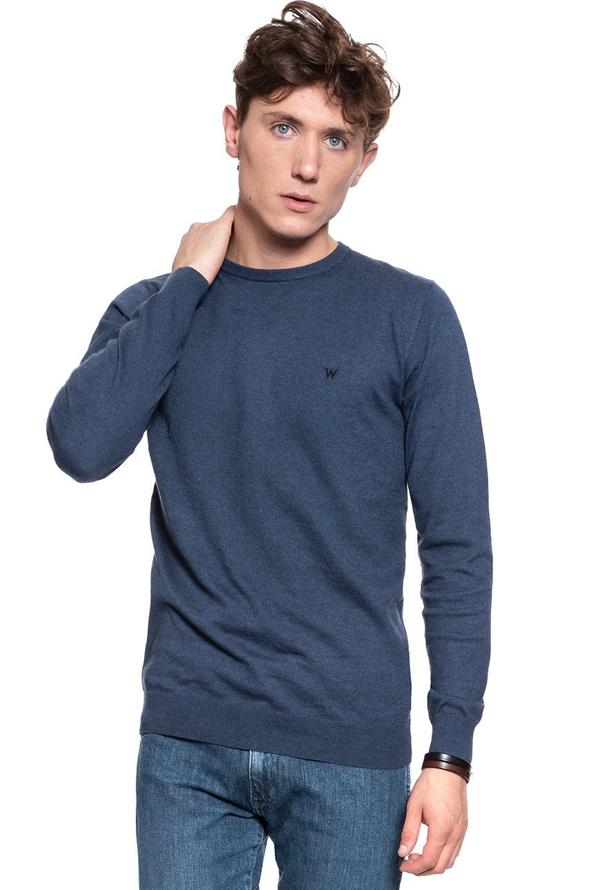 MĘSKI SWETER WRANGLER CREWNECK KNIT NAVY W8A02P114