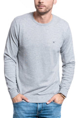 SWETER MĘSKI WRANGLER CREWNECK KNIT MID GREY MEL W8A02PX37