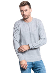 SWETER MĘSKI WRANGLER CREWNECK KNIT MID GREY MEL W8A02PX37