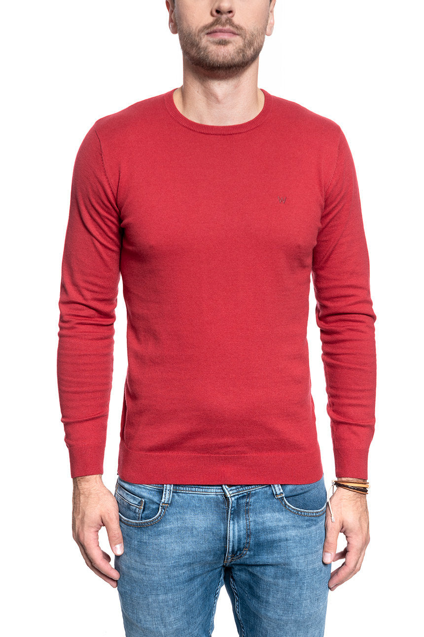 WRANGLER CREWNECK KNIT RED W8A02PX47