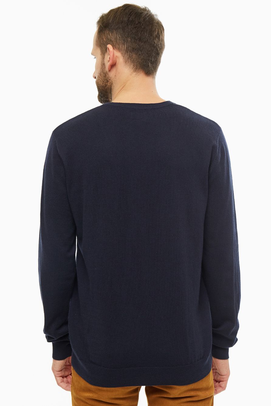 MĘSKI SWETER WRANGLER V NECK KNIT DARK NAVY W8A12PXAE