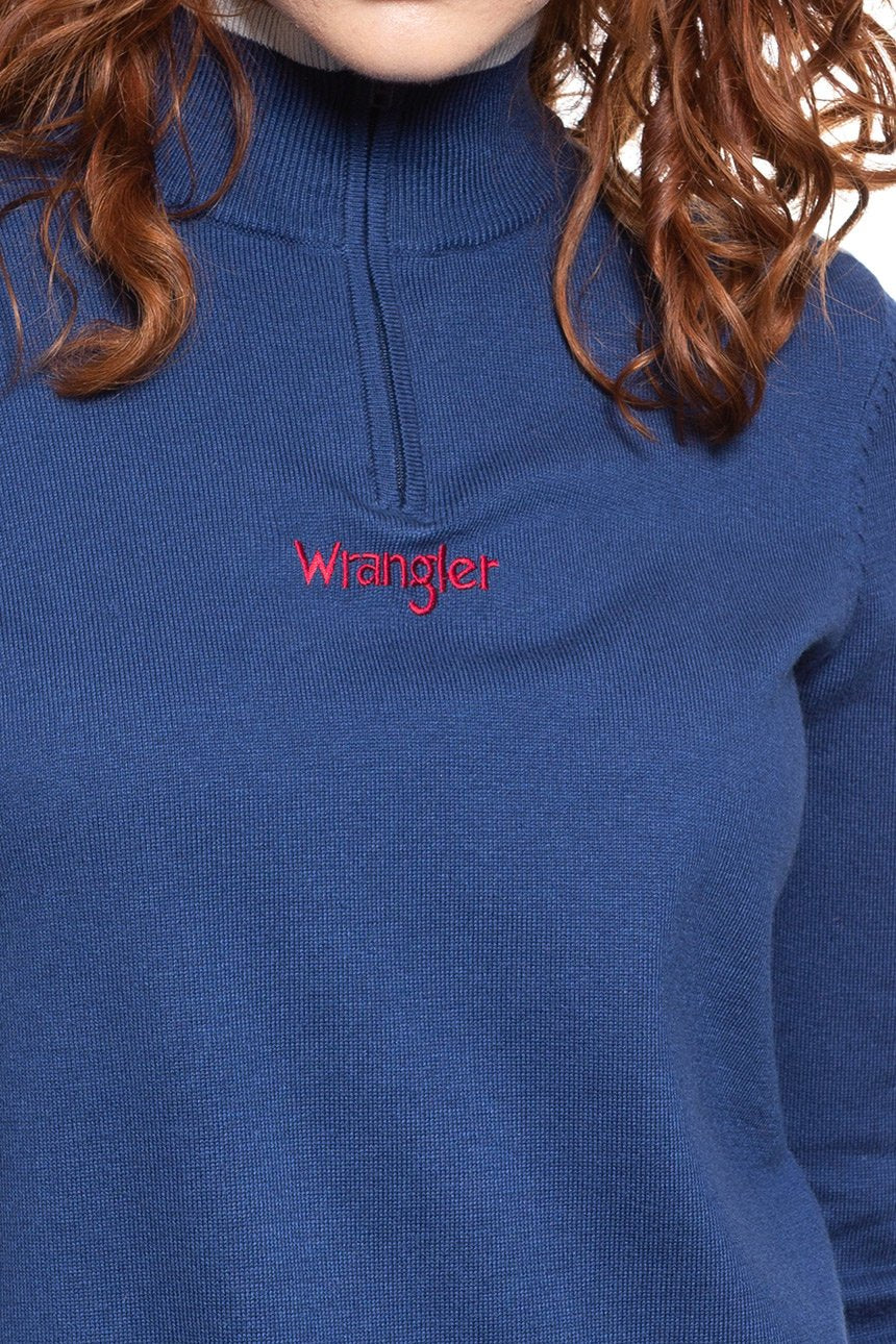 WRANGLER ZIP KNIT BLUE DEPTHS W8N3QIXJY