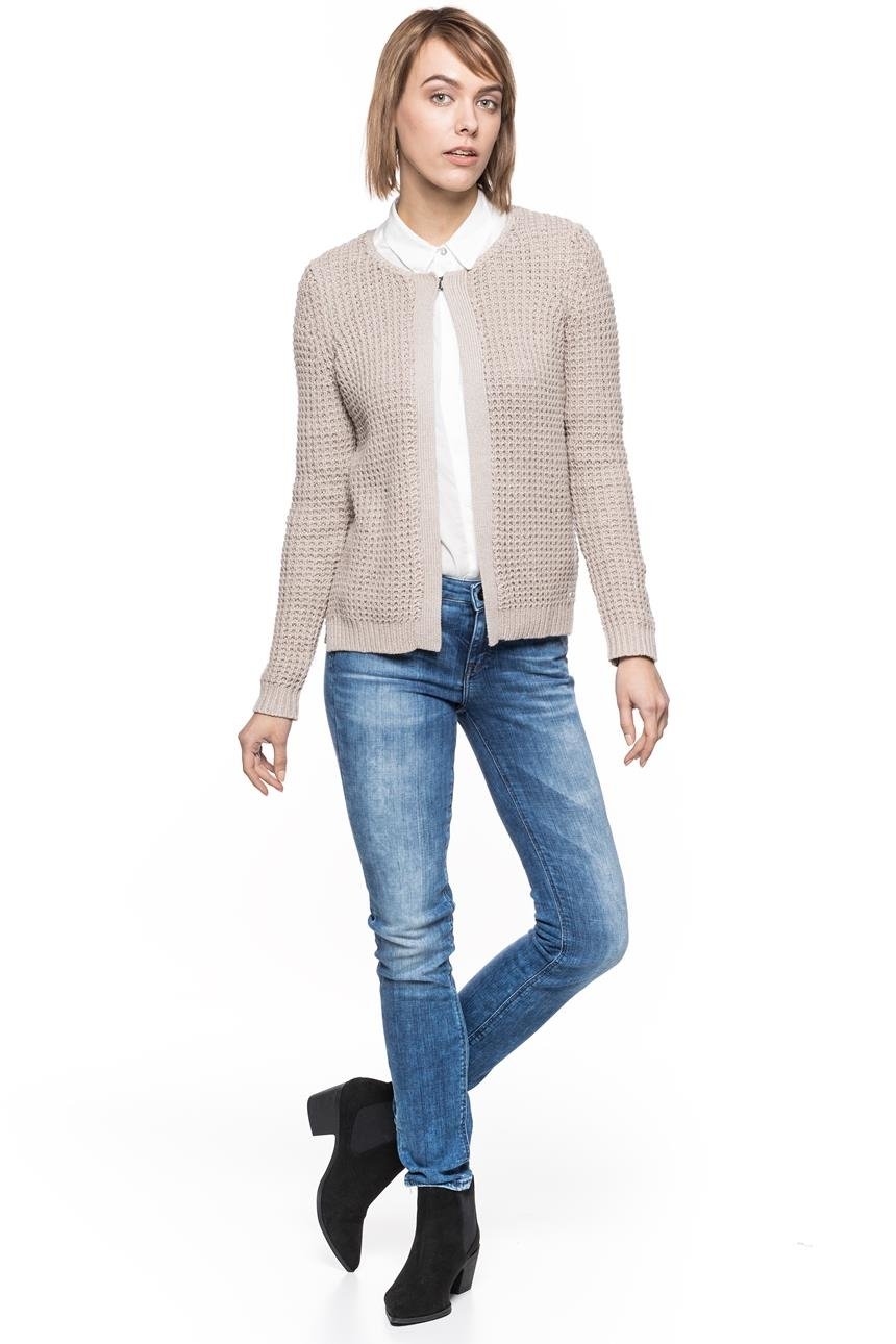 DAMSKI SWETER TOM TAILOR STRUCTURE CARDIGAN BEIGE