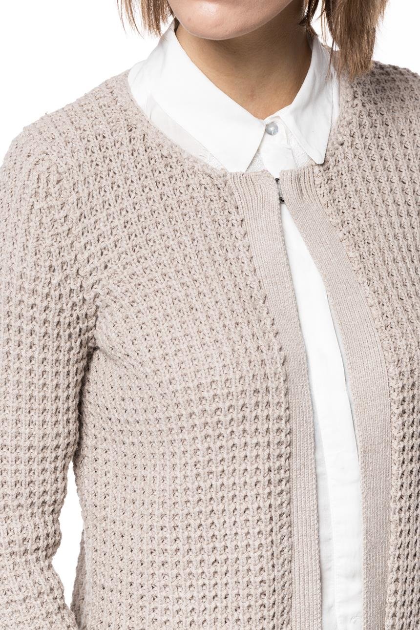 DAMSKI SWETER TOM TAILOR STRUCTURE CARDIGAN BEIGE