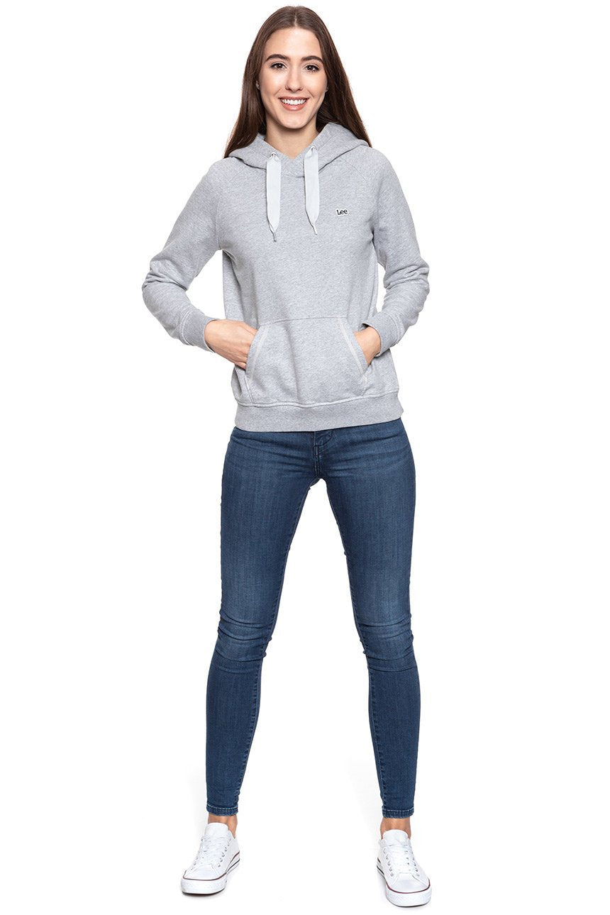 BLUZA LEE DAMSKA HOODY GREY MELE L36ATXMP