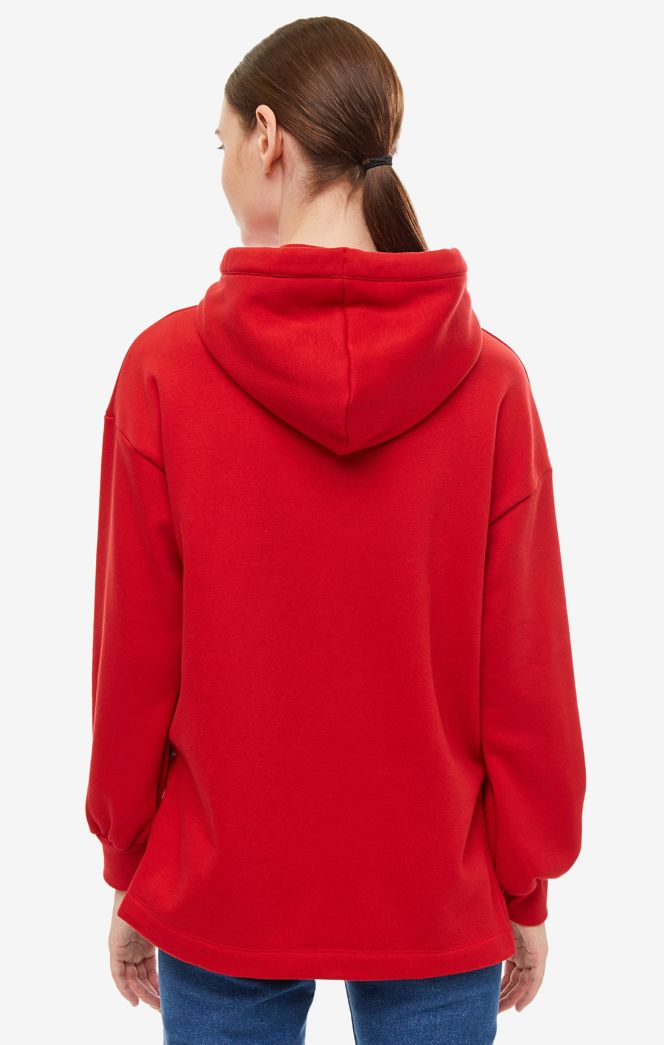 BLUZA DAMSKA LEE CHUNKY HOODY WARP RED L36CTTKG