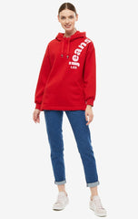 BLUZA DAMSKA LEE CHUNKY HOODY WARP RED L36CTTKG