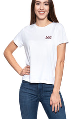 LEE T SHIRT DAMSKI LOGO TEE WHITE L41WHC14