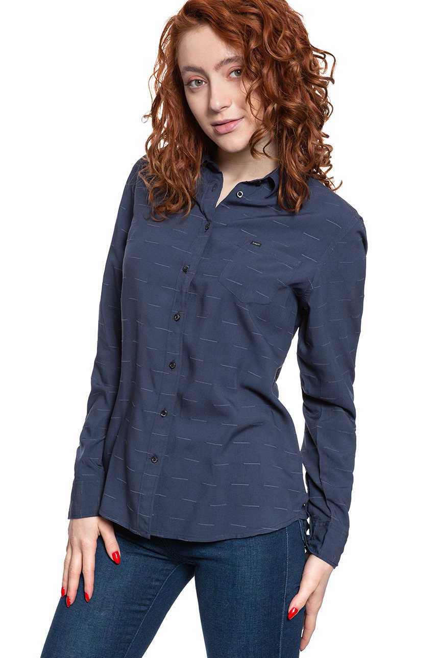 KOSZULA DAMSKA LEE ONE POCKET SHIRT MIDNIGHT NAVY L46BPOMA