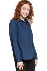 KOSZULA DAMSKA KOSZULA DAMSKA LEE ONE POCKET SHIRT OIL BLUE L46BRAMO