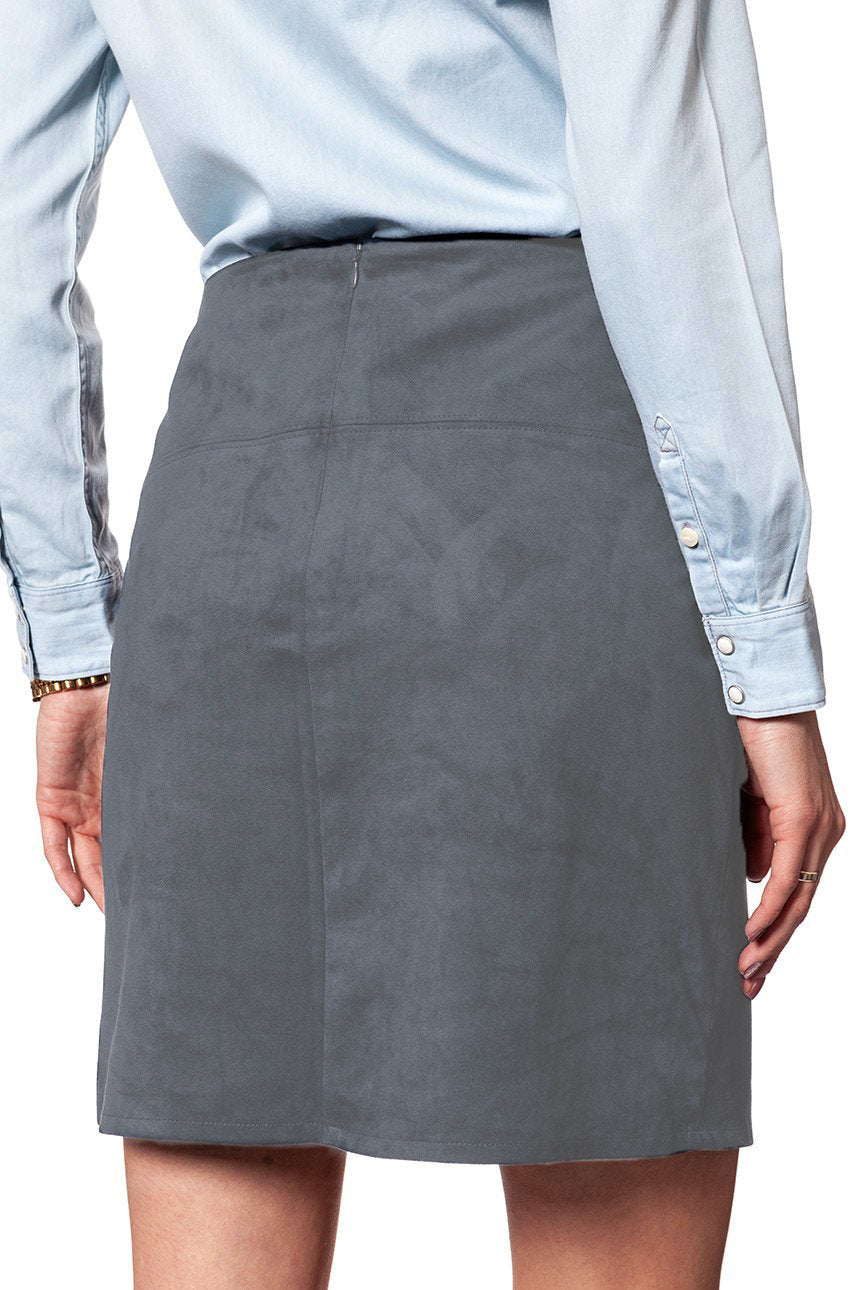 DAMSKA SPÓDNICA TOM TAILOR FAKE VELOUR LEATHER SKIRT