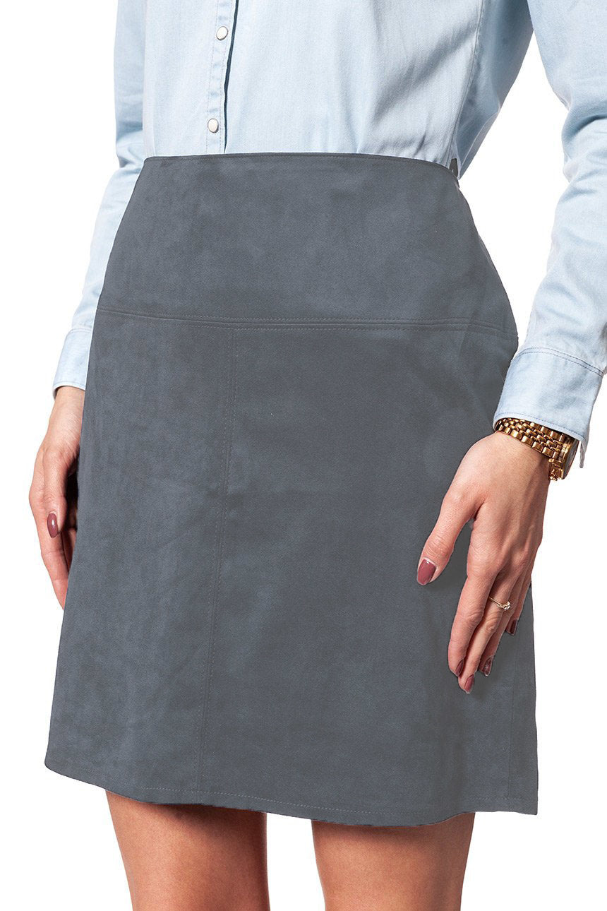 DAMSKA SPÓDNICA TOM TAILOR FAKE VELOUR LEATHER SKIRT