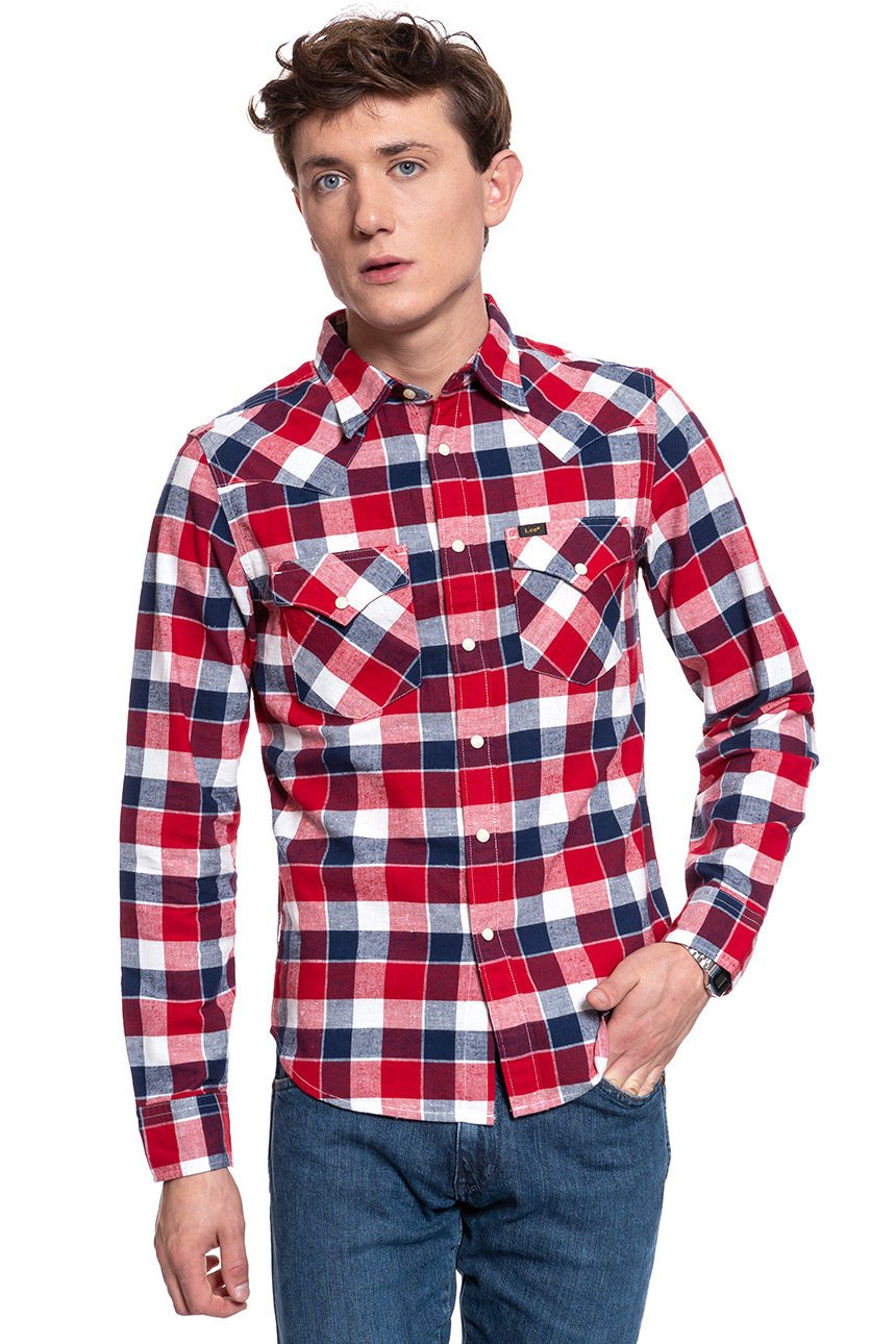 KOSZULA LEE WESTERN SHIRT BRIGHT RED L643NVEF