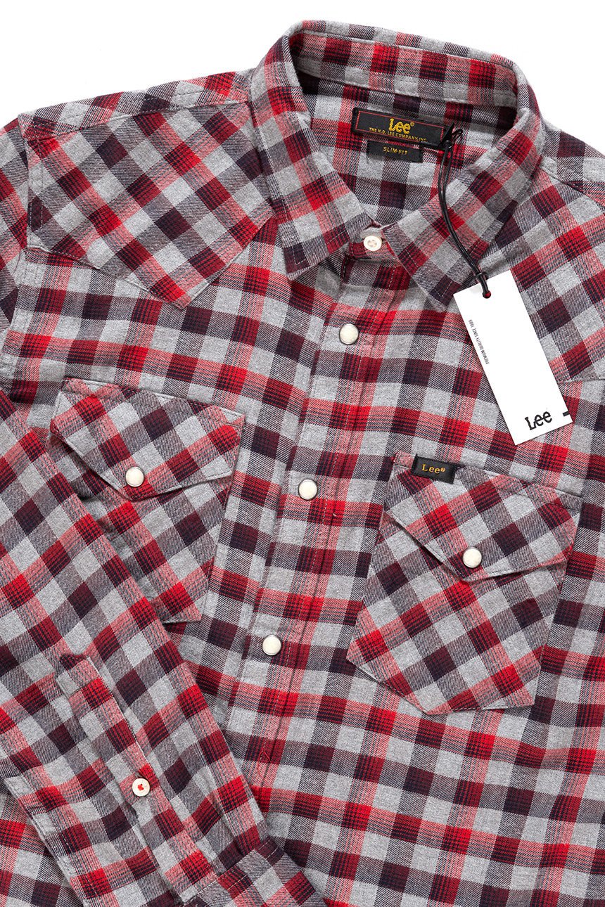 KOSZULA LEE WESTERN SHIRT WARP RED L643OAKG