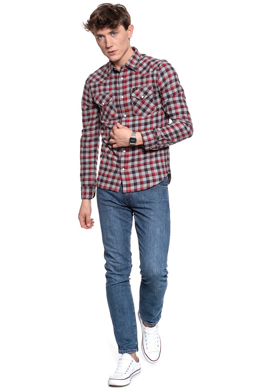 KOSZULA LEE WESTERN SHIRT WARP RED L643OAKG