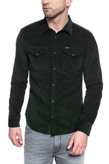 KOSZULA LEE CLEAN WESTERN SHIRT DK BOTTLE GREEN L644MRBB