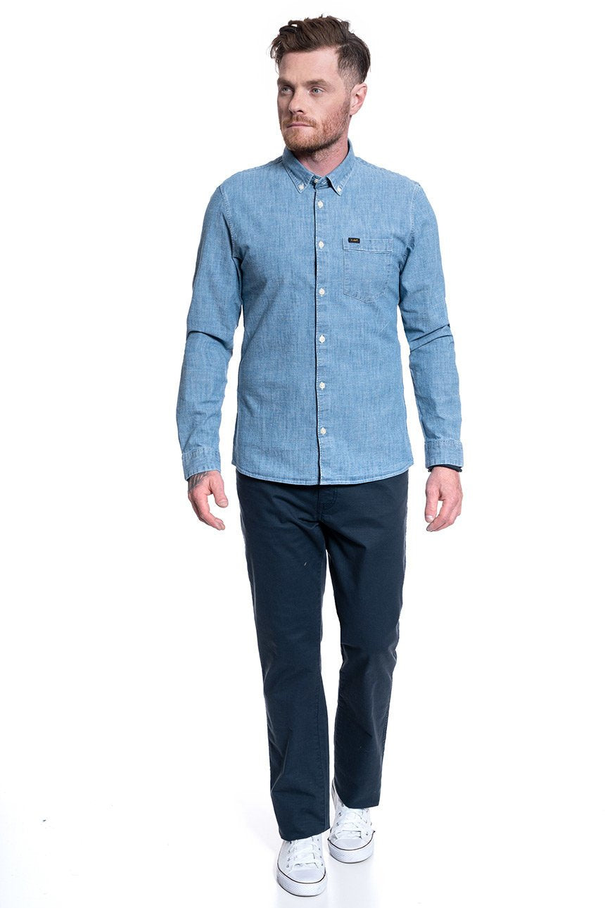 KOSZULA MĘSKA LEE SLIM BUTTON DOWN FROST BLUE L66XORMJ