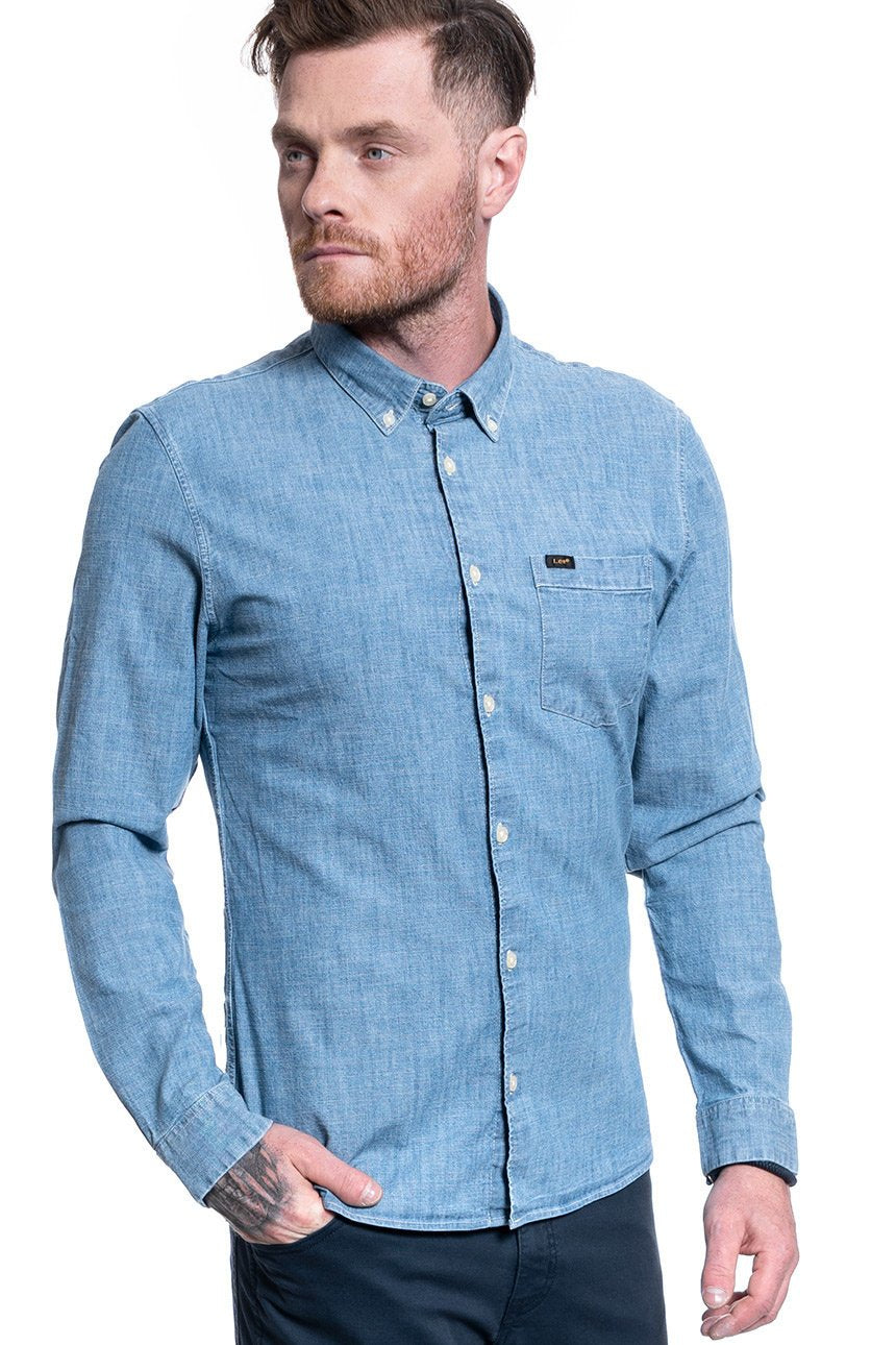 KOSZULA MĘSKA LEE SLIM BUTTON DOWN FROST BLUE L66XORMJ