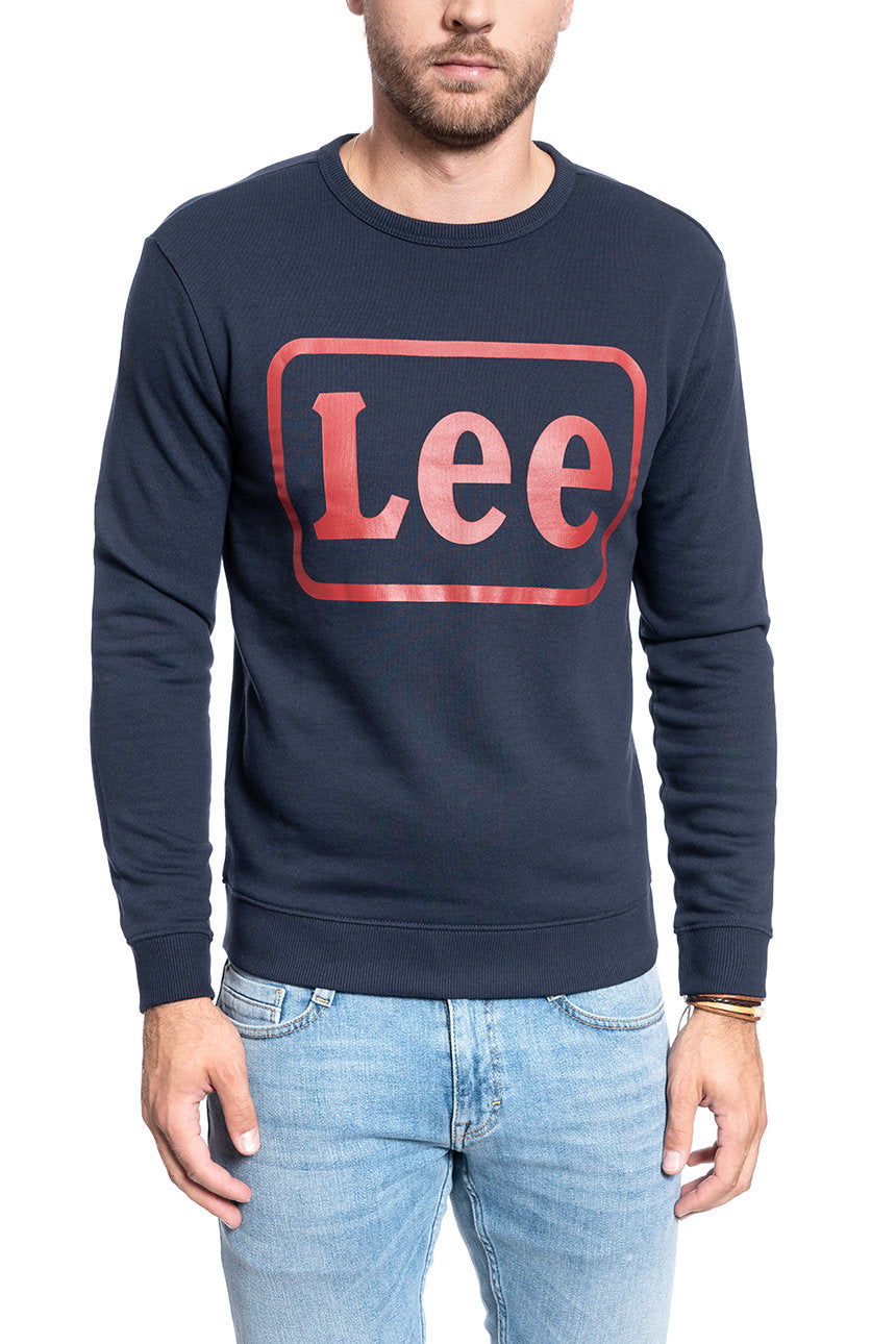 BLUZA MĘSKA LEE LOGO CREW SWS NIGHT SKY L80JFBSJ