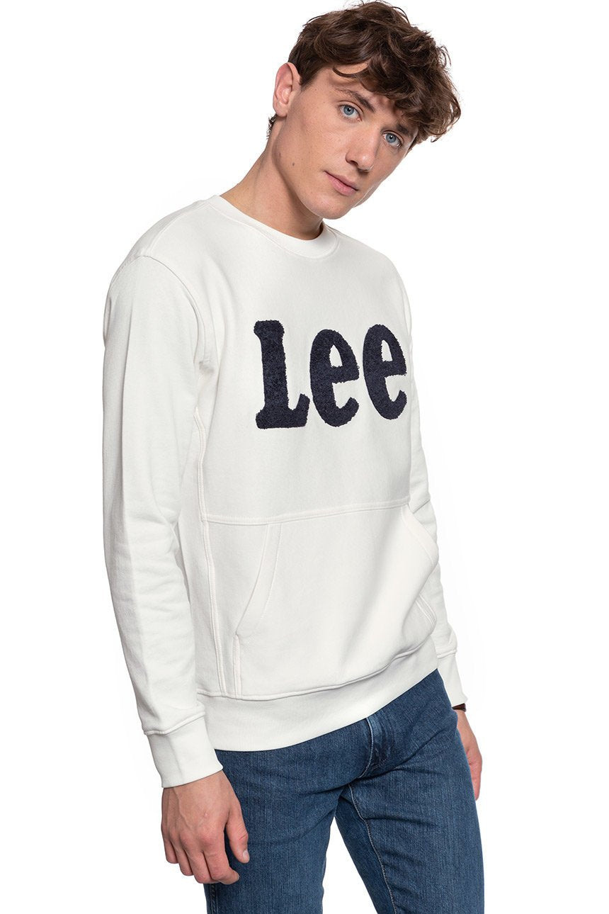 BLUZA LEE BOUCLE CREW SWS OFF WHITE L81OSOMK