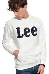 BLUZA LEE BOUCLE CREW SWS OFF WHITE L81OSOMK