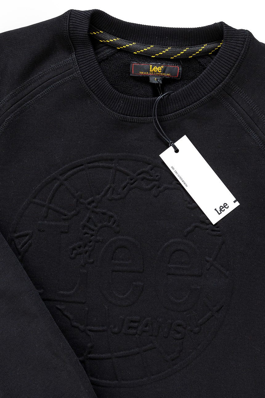 BLUZA LEE EMBOSSED CREW SWS BLACK L81PSP01