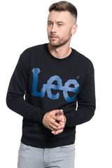 BLUZA MĘSKA LEE CREWNECK SWS BLACK L81RTJ01