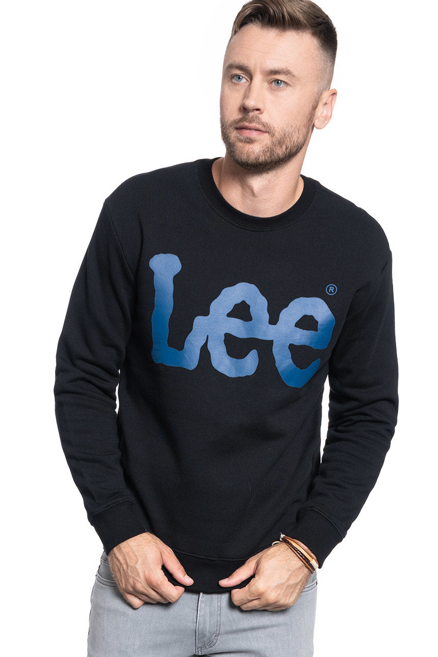 BLUZA MĘSKA LEE CREWNECK SWS BLACK L81RTJ01