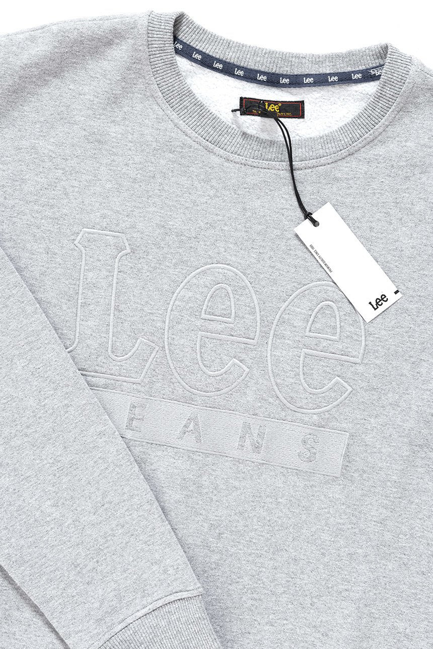 BLUZA LEE VELOURS CREW SWS GREY MELE L81STJMP