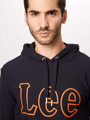 BLUZA LEE SEASONAL LOGO HOODY MIDNIGHT NAVY L81YSOMA